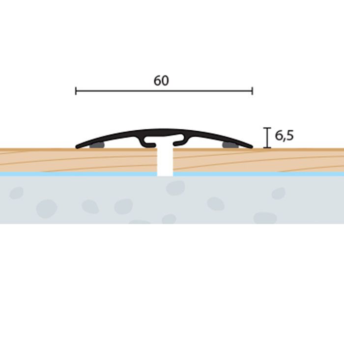 Eurofinal 60x6,5 mm | Prechodový profil samolepiaci